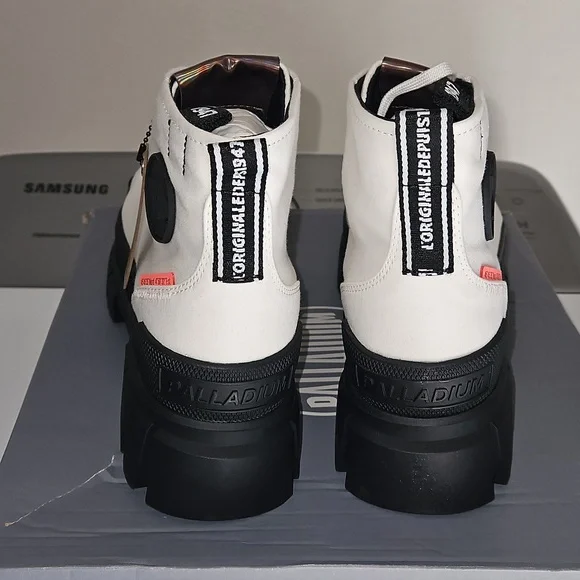 Palladium Revolt Hi TX Star White Platform Shoes, NEW! Size 10 - Picture 9 of 16